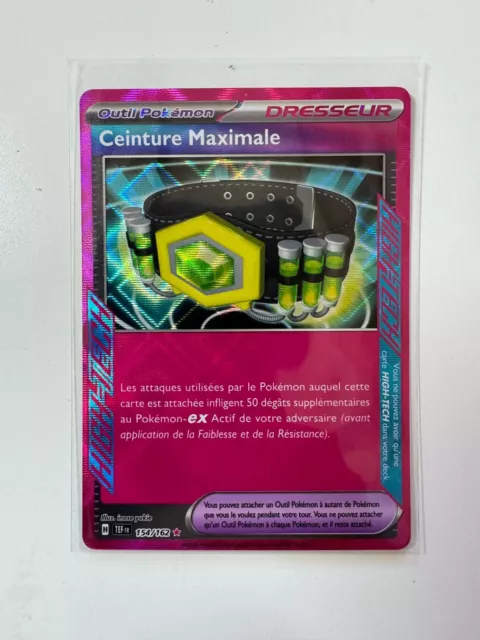 Carte Pokemon CEINTURE MAXIMALE 154/162 HIGH-TECH ACE Rare EV5 TEF FR NEUF