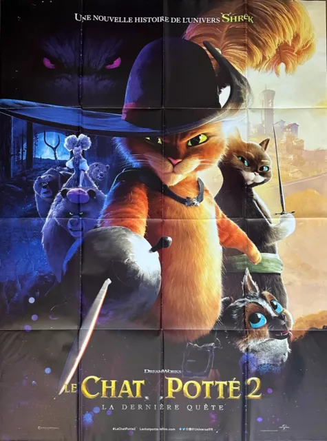 Affiche Cinéma LE CHAT POTTÉ 2 LA DERNIÈRE QUÊTE 120x160cm Poster PUSS IN BOOTS