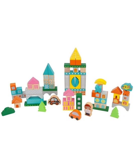 CHAD VALLEY WOODEN City Block Set kids toy gift £14.99 - PicClick UK