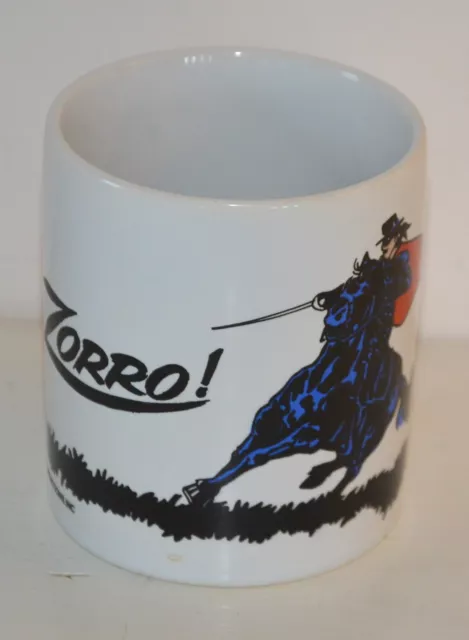 Ancien MUG tasse céramique ZORRO productions Stafforshire England vintage 1986