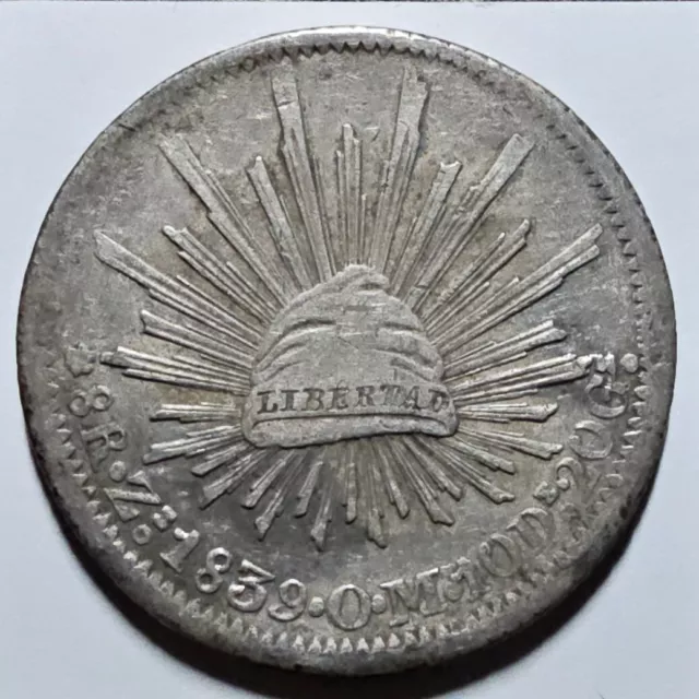 1839 Zs OM Mexico Cap & Ray 8 Reales