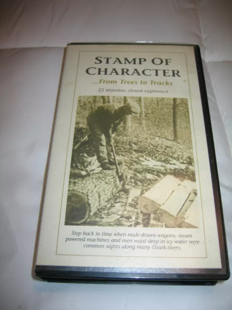 Stamp of Character From Trees to Tracks Railroad Railway 100 Years Ago VHS Tape