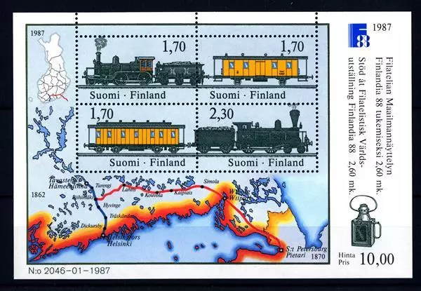 FINLANDIA - BF - 1987 - "Finlandia '88". Esposizione Filatelica Int. ad Helsinki