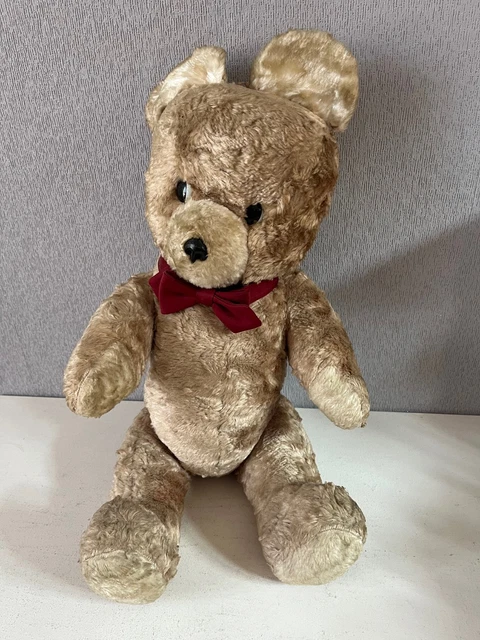 ANCIEN GROS OURS en PELUCHE marron 60 cm fabrication Française années 60 EUR 30,00 - FR