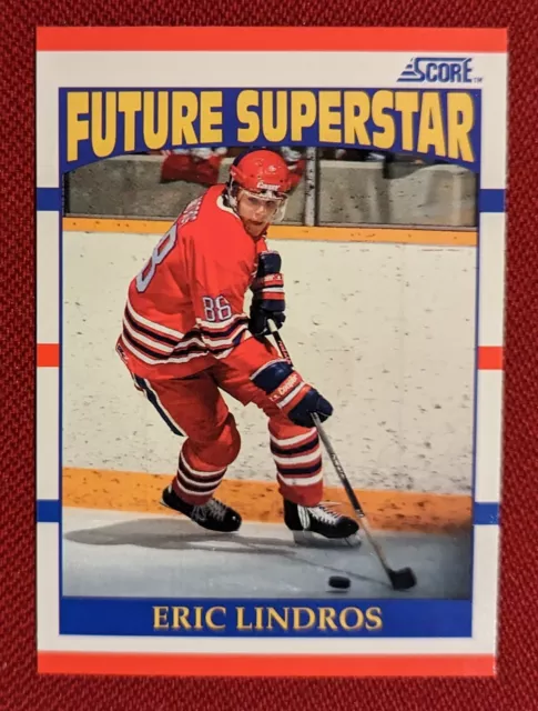 1990 Score Eric Lindros NHL Rookie Hockey Card #440 Future Superstar