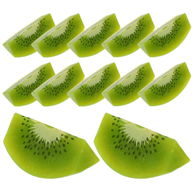 12 pz fetta da tavolo decorazione artificiale kiwi PVC simulato display