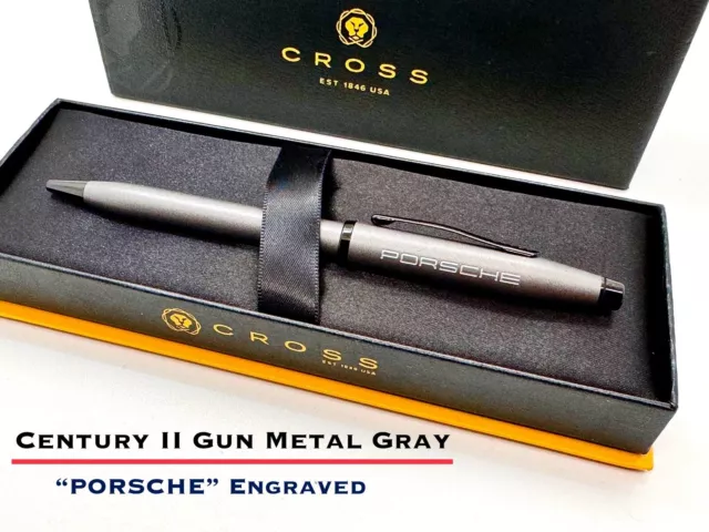 Cross  Century II PORSCHE B/P Pen Gunmetal Gray & Black PVD New In Box