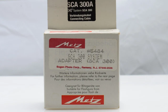 Metz Mecablitz Cat.#5484 SCA 300 system Adapter-NEW-
