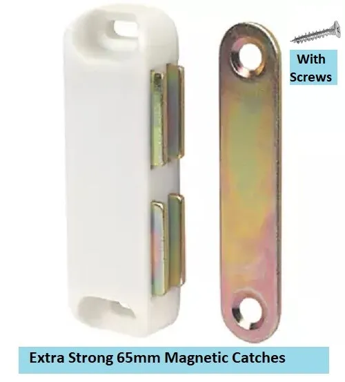 Extra Heavy Duty Magnetic Catches & Screws Cupboard Cabinet Door - Very Strong