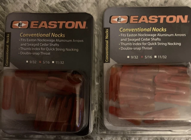 Easton 5/16 Conventional Nocks Orange (2) Packs of 12.  FREE SHIPPING!