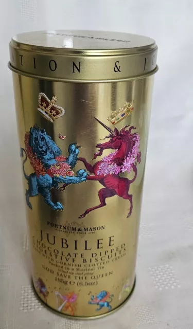 Fortnum & Mason Royal Queens Jubilee Musical Biscuit Tin Empty Collectable