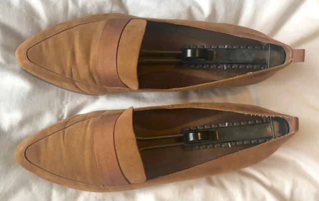 Next Tan Suede Flat Slip-on Shoes -  Size 9 (43)