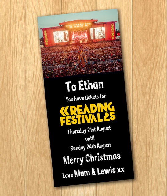 READING FESTIVAL 2025 Personalised Gift Pre Christmas Delivery Order by