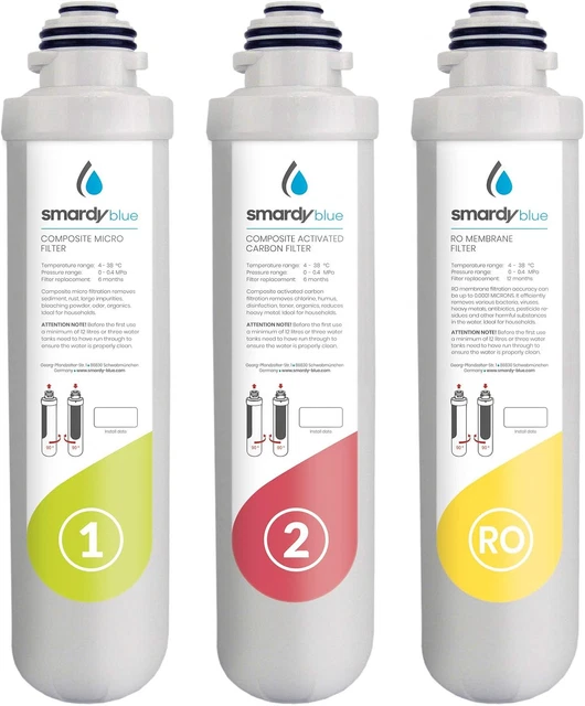 Set Completo Filtri Osmosi Inversa Per PUR Booster Quick 7 - 6 Filtri Ricambio Inclusi PP, GAC, CTO, UF - Foto 4