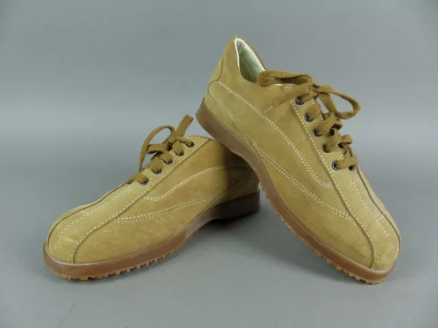 Hogan Herren Schuhe Sneaker Gr. 41 | UK 7 Beige Velour Leder Turnschuhe (19579)