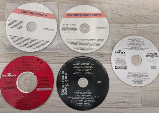 Lot of 5 BMG SONY Canada Radio Promo Only DJ CD Various Artists 1994 to 2004