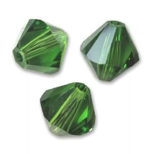 25 Perles Toupies 4mm cristal Swarovski  FERN GREEN 5328 XILION