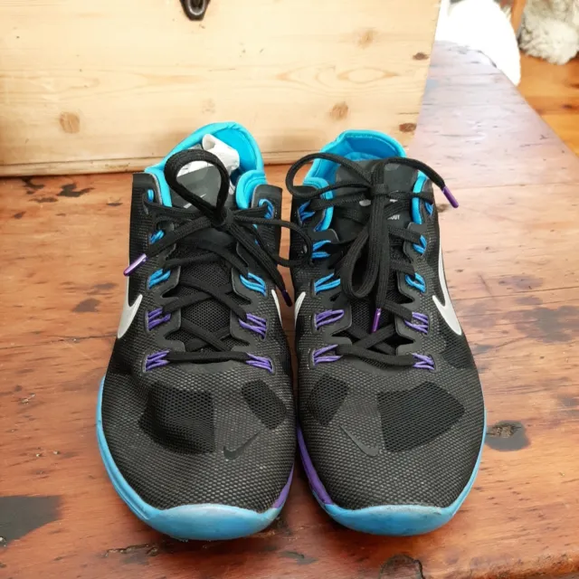 Nike Lunar Hyperworkout+ Sport Pack Black Purple Blue Shoes Size 8 #532224-002