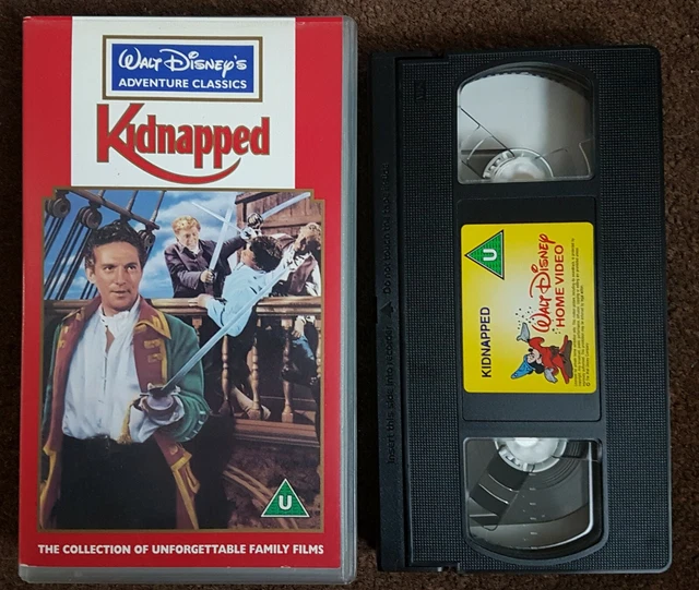Walt Disney's KIDNAPPED (VHS) Peter Finch + Peter O'Toole + James MacArthur