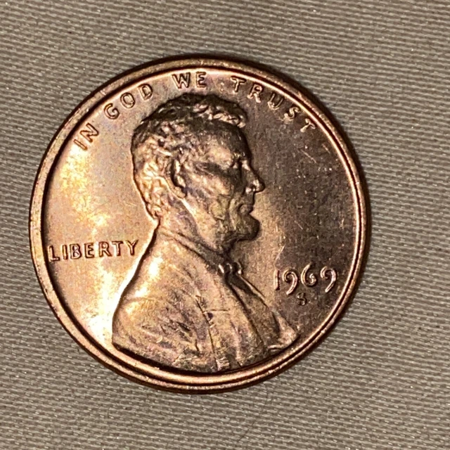 1969 S Perfect Uncirculated Lincoln Memorial Penny