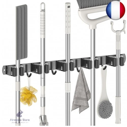 Porte-balai Serpillière Mobile Chariot Organisateur Ménage Avec Roulettes - Porte-balai, Serpillière, Aspirateur Support Pour Porte De Balai Porte-balai Serpillière Mobile Chariot Organisateur Ménage Avec Roulettes - Porte-balai, Serpillière, Aspirateur Support Pour Porte De Balai