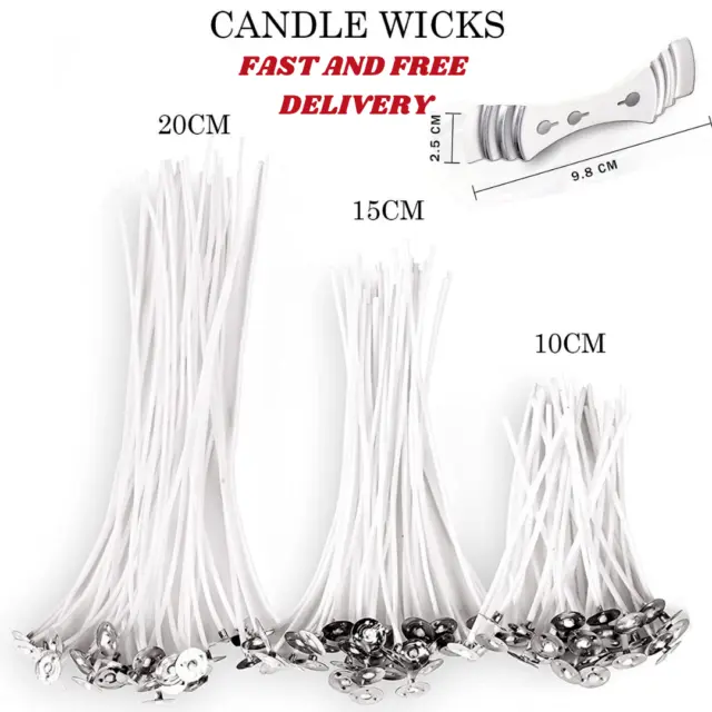 WEDO ECO WICKS - Professional 12cm long Candle Wicks - Pre tabbed