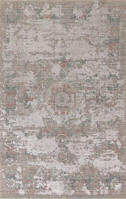 Silk Geometric Traditional Style Mamluk Area Rug 6x9 ft. Living Room Carpet