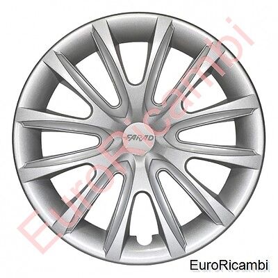 FARAD Copricerchi Neri Farad Freewheeling 14 Pollici con Inserti Grigio scuro 4 coppe 