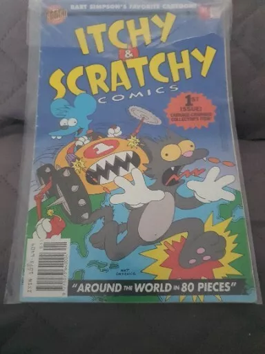 BART SIMPSON- "Itchy and Scratchy" - Comics - 1st Issue No 1 - Bongo Comics 1993 2