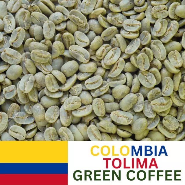 Colombia Excelso Tolima Green Coffee Beans Raw Coffee %100 Arabica