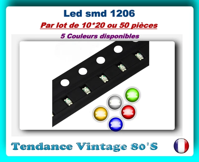 Lot De 100 LED SMD 1206 Jaune – Haute Luminosité Pour Électronique & DIY