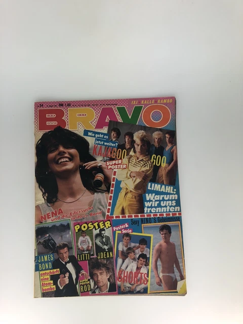 Bravo Jahrgang 1983 Nr 34 Kajagoo James Bond Nena Litti J. Dean ROD NINO Limahl