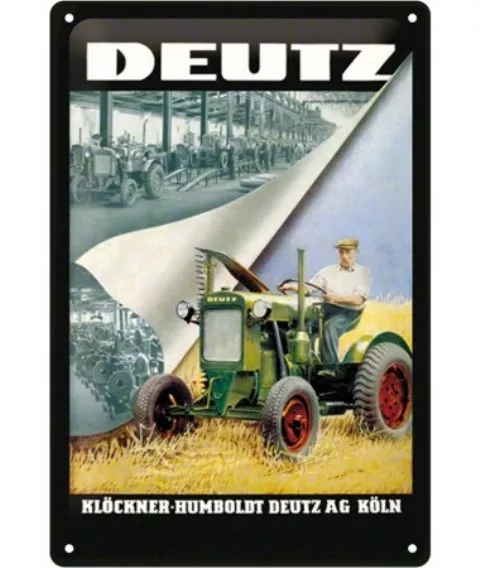 NOSTALGIC-ART - RETRO Blechschild Metallschild 20x30cm - Deutz Klöckner  Traktor EUR 13,95 - PicClick DE
