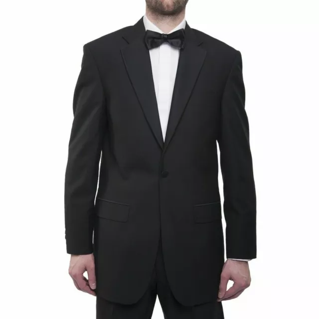 Stunning Single Breasted 1 Button Black Dinner Dj Formal Wedding Tuxedo 28-50"