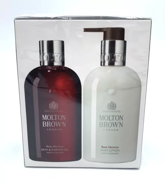 Molton Brown London Bath/Shower Gel & Body Lotion Rose Absolute 10oz NEW