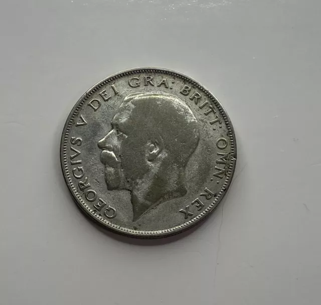 1923 Great Britain Half Crown 0.500 Silver ASW 0.2273 Oz Free Shipping