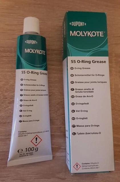 Grasso Per O-Ring MOLYKOTE 55 - Lubrificante Al Silicone, Per Guarnizioni In Gomma E Metallo, Temperatura -65°C A +175°C, 100g - Foto 6