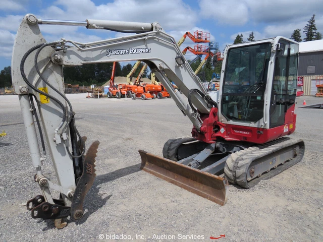 2018 Takeuchi TB260 Hydraulic Mini Excavator Cab Heat A/C Aux Hyd Thumb bidadoo