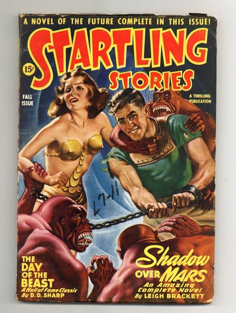 STARTLING STORIES OCT 1952 Original Sci-Fi Pulp Magazine VG