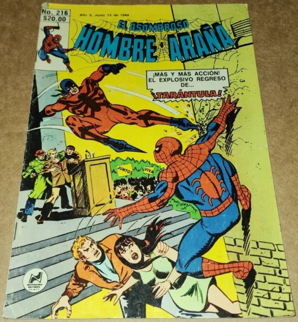 Rare HTF Spectacular Spider-man 1 MX Tarantula Hombre Araña 216 Variant 1976 Key