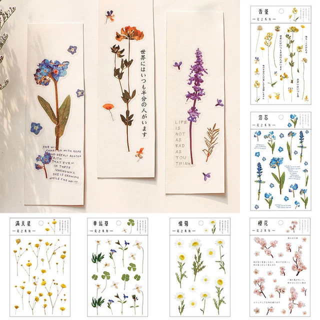 Waterproof Flower Stickers Scrapbooking Journal Planner Decor DIY Craft Supplies