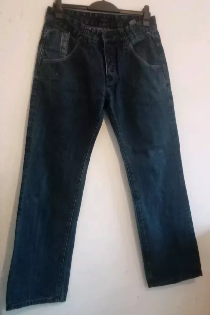 Fire Trap Black Label Mens Blue Jeans W32" L32" 2