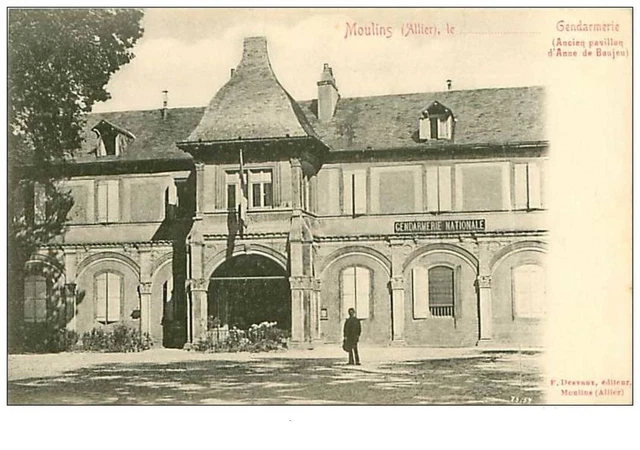 58.MOULINS.n°28.GENDARMERIE NATIONALE.ANCIEN PAVILLON D'ANNE DE BAUJEU