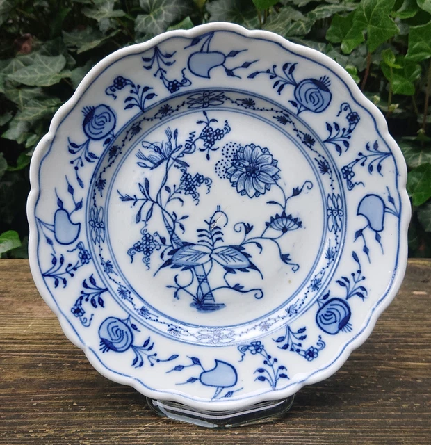 Vecchio Ernst Teichert Meissen Piatto Torta Piatto Zwiebelmuster Ø 19,0 CM
