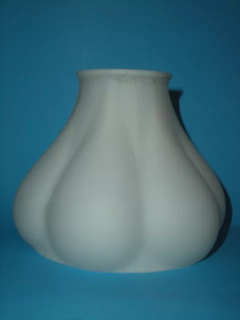 Mini 5" Bulbous Ribbed Shade Student Parlor Table Lamp Milk Glass vtg 4 1/4" Fit Mini 5" Bulbous Ribbed Shade Student Parlor Table Lamp Milk Glass vtg 4 1/4" Fit