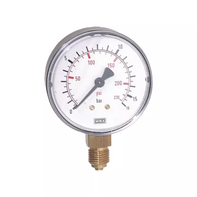 Wika Manometer senkrecht unten  1/4 1/8 Zoll Anschluss Ø 40 50 63 Druckluft Mano