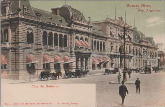 Casa de Gobierno Buenos Aires Argentina Pink House Vintage Postcard