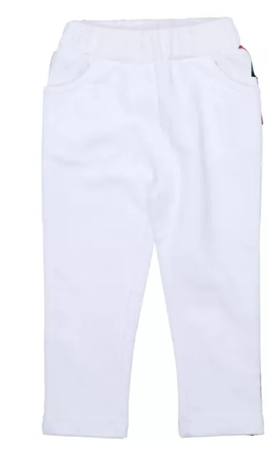 Y-CLU Sweat Casual Pants White Red Stripe Girls 12 Months BNWT