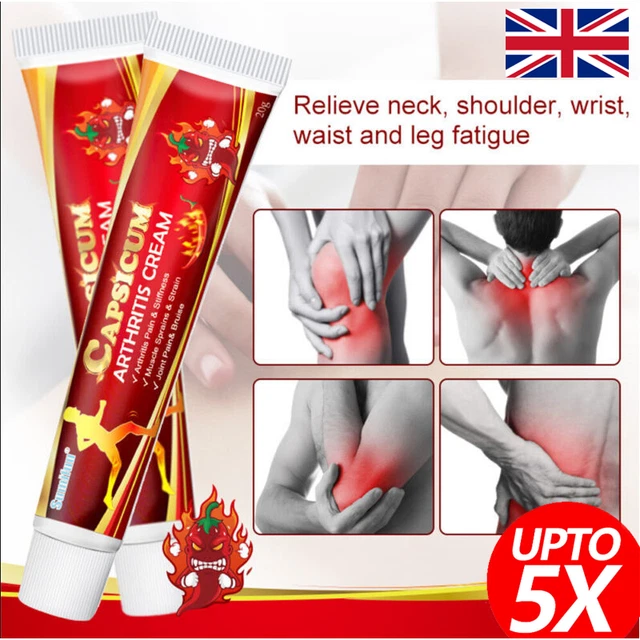 1-5X Capsicum Arthritis Cream Hot Rheumatoid Arthritis Joint Knee Pain Relief UK
