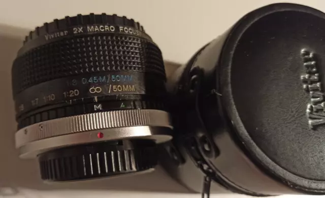 Vivitar Japan 50mm   2x Macro-Focusing Teleconverter f  Canon MC C/FD